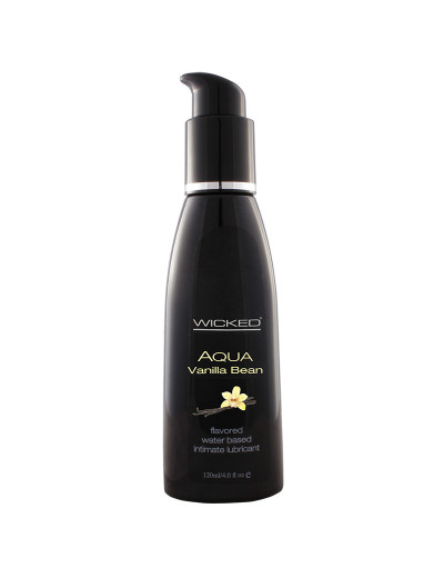 Лубрикант со вкусом ванильных бобов Wicked Aqua Vanilla Bean - 120 мл.