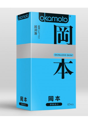 Презервативы в обильной смазке OKAMOTO Skinless Skin Super lubricative - 10 шт.