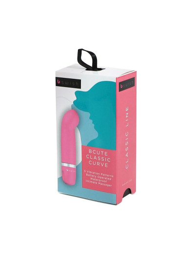 Розовый мини-вибратор Bcute Classic Curve - 10 см.