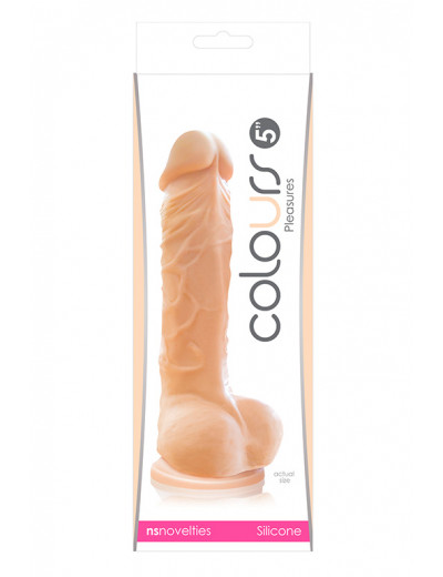Реалистичный фаллоимитатор Colours Pleasures 5  Dildo - 17 см.