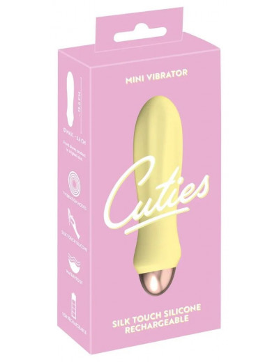 Желтый мини-вибратор Cuties 2.0 - 12,6 см.