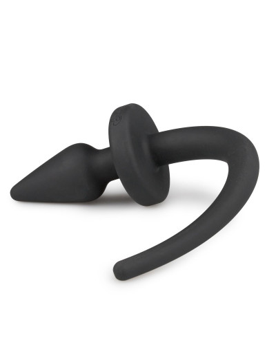 Черная пробка с хвостом собаки Dog Tail Plug S
