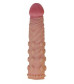 Телесная насадка-фаллос Super-Realistic Penis - 18 см.