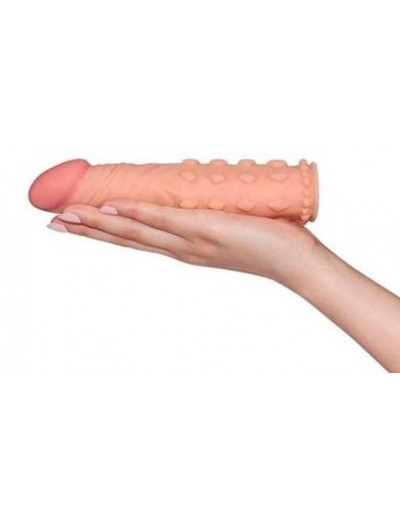 Телесная насадка-фаллос Super-Realistic Penis - 18 см.