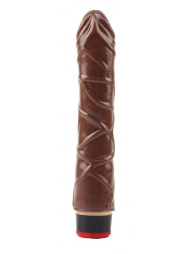 Коричневый вибратор-реалистик 9” Vibe Cock - 21,5 см.