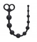 Чёрная анальная цепочка Orgasm Beads - 33,5 см.