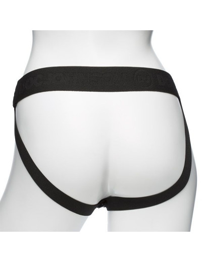 Черный полый страпон с креплением Body Extensions BE Strong - 19,05 см.