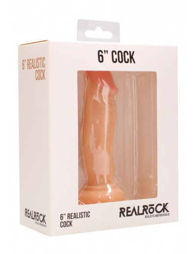 Телесный фаллоимитатор Realistic Cock 6  - 15 см.
