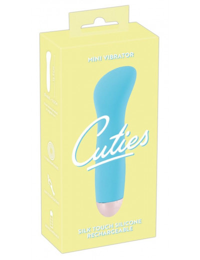Голубой мини-вибратор Cuties Mini - 12,9 см.