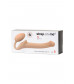 Телесный безремневой страпон Silicone Bendable Strap-On S