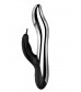 Черный вибратор с подсветкой NAGHI NO.37 RECHARGEABLE LIGHT-UP VIBE - 24 см.