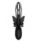 Черный вибратор с подсветкой NAGHI NO.37 RECHARGEABLE LIGHT-UP VIBE - 24 см.