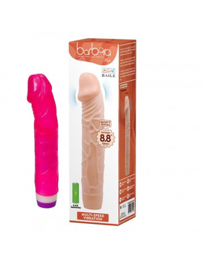 Розовый вибратор-реалистик Bob - 22,5 см.