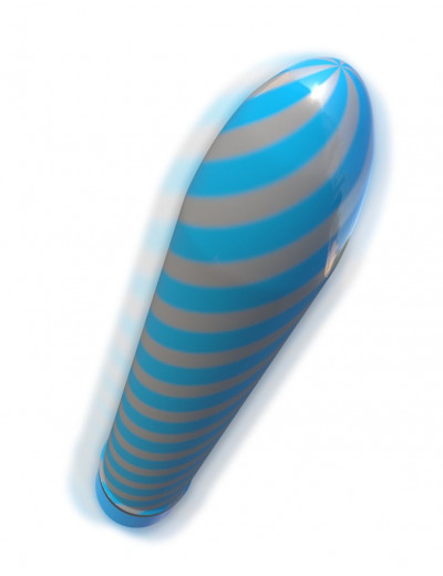 Голубой вибратор Sweet Swirl Vibrator - 21,3 см.