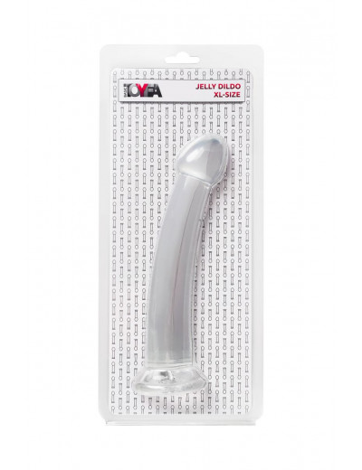 Прозрачный нереалистичный фаллоимитатор Jelly Dildo XL - 22 см.