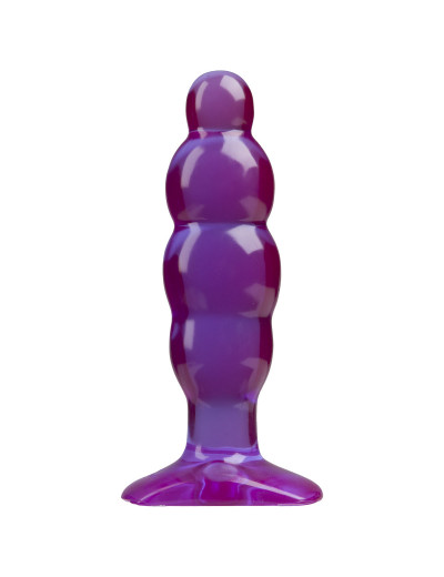 Фиолетовая рельефная анальная пробка SpectraGels Purple Anal Stuffer - 14 см.