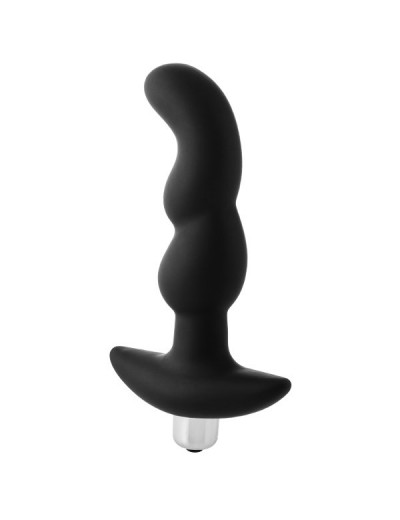 Черная вибропробка для простаты FantASStic Vibrating Prostate Plug - 14,5 см.