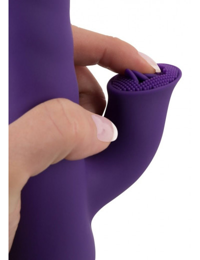 Фиолетовый вибратор-ротатор Thrusting   Rotating - 24,7 см.