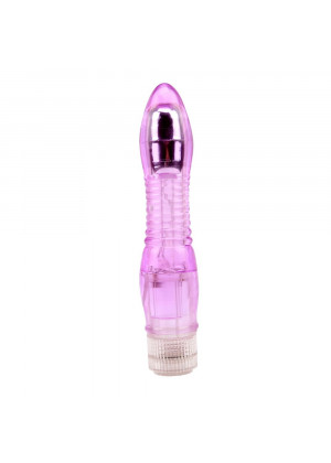 Фиолетовый вибратор Glitters Dual Probe - 21 см.