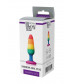 Разноцветная анальная втулка RAINBOW ANAL PLUG SMALL - 11 см.