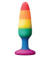 Разноцветная анальная втулка RAINBOW ANAL PLUG SMALL - 11 см.