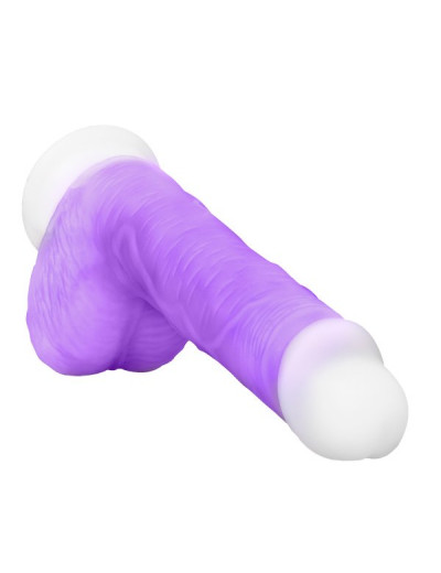 Фиолетовый вибратор-реалистик Encore 8 Inch Vibrating Dildo - 21,6 см.
