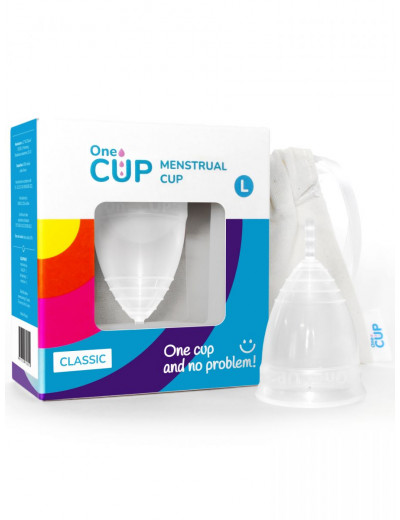 Прозрачная менструальная чаша OneCUP Classic - размер L