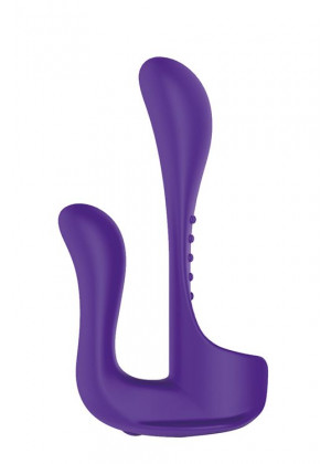 Фиолетовый вибромассажер-насадка N 34 RECHARGEABLE COUPLES VIBE