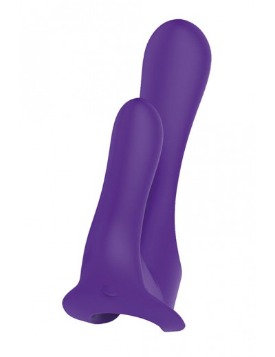 Фиолетовый вибромассажер-насадка N 34 RECHARGEABLE COUPLES VIBE
