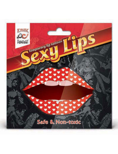 Lip Tattoo Белое сердце