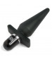 Черная анальная пробка с вибрацией Delicious Fullness Vibrating Butt Plug - 14 см.