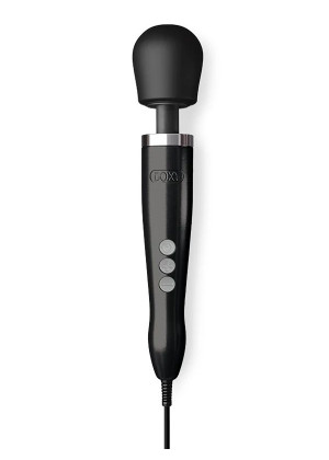 Черный вибратор Doxy Die Cast Wand Massager - 34 см.
