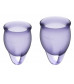 Набор фиолетовых менструальных чаш Feel confident Menstrual Cup