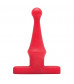 Красная анальная пробка Bum Buddies Tease My Tush, Intermediate Silicone Anal Plug - 12 см.