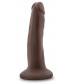 Коричневый фаллоимитатор 5.5 Inch Cock With Suction Cup - 14 см.