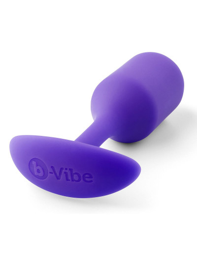 Фиолетовая пробка для ношения B-vibe Snug Plug 2 - 11,4 см.