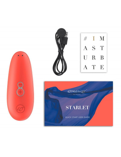 Коралловый бесконтактный клиторальный стимулятор Womanizer Starlet 2