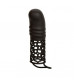 Черная удлиняющая насадка на пенис Silicone 2 Extension - 14,5 см.