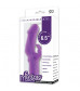 Фиолетовый вибратор с клиторальным отростком MATES FANTASY RECHARGE VIBRATOR - 17 см.