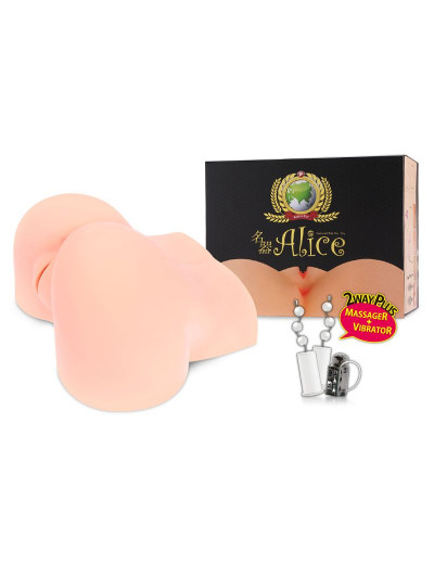 Мастурбатор-полуторс Alice с вибрацией, ротацией и голосом