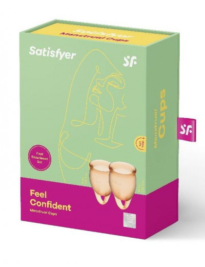 Набор оранжевых менструальных чаш Feel confident Menstrual Cup