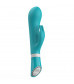 Бирюзовый вибратор-кролик Bwild Deluxe Bunny - 19,3 см.
