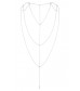 Серебристое плетеное украшение Magnifique Back and Cleavage Chain