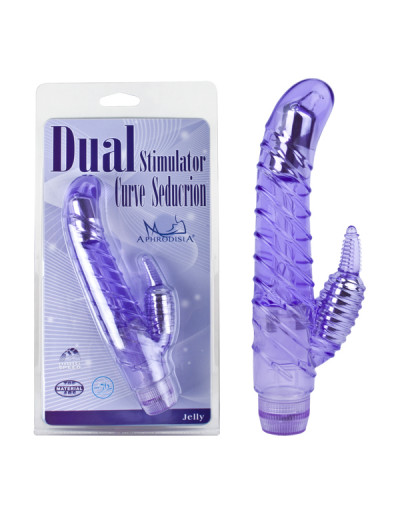 Фиолетовый вибростимулятор Dual Stimulator Curve Seduction
