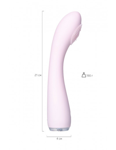 Нежно-розовый вибратор PPP SHIO-PRO - 21 см.