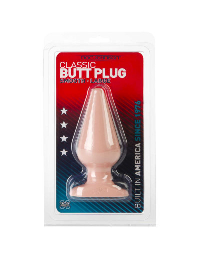 Анальная пробка телесного цвета Butt Plugs Smooth Classic Large - 14 см.