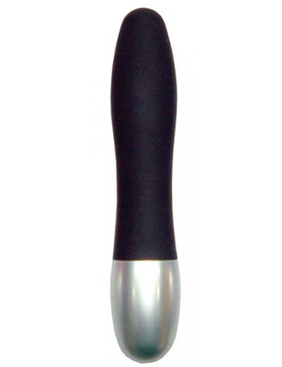 Черный миниатюрный вибратор DISCRETION - 8 см.
