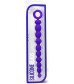Синяя силиконовая анальная цепочка SILICONE BEADS INDIGO - 24,6 см.