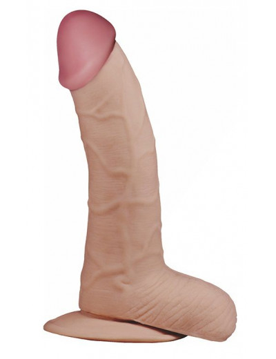 Фаллоимитатор-реалистик с мошонкой 8.8  The Ultra Soft Dude - 20 см.