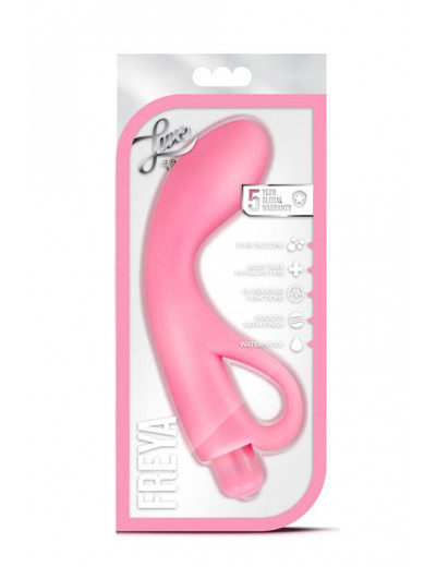 Розовый изогнутый стимулятор LUXE FREYA PINK - 17,7 см.
